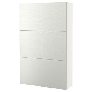 Комбинация с дверями, белый/белый цвет Laxviken, 120x42x193 см BESTA / 090.714.65