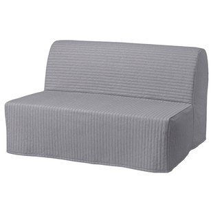 Двухместный диван-кровать LoV&Aring;S, цвет Knisa, светло-серый. LYCKSELE / 093.870.35