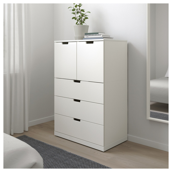 Комод NORDLI на 5 ящиков / 292.765.50;білий;80x122;