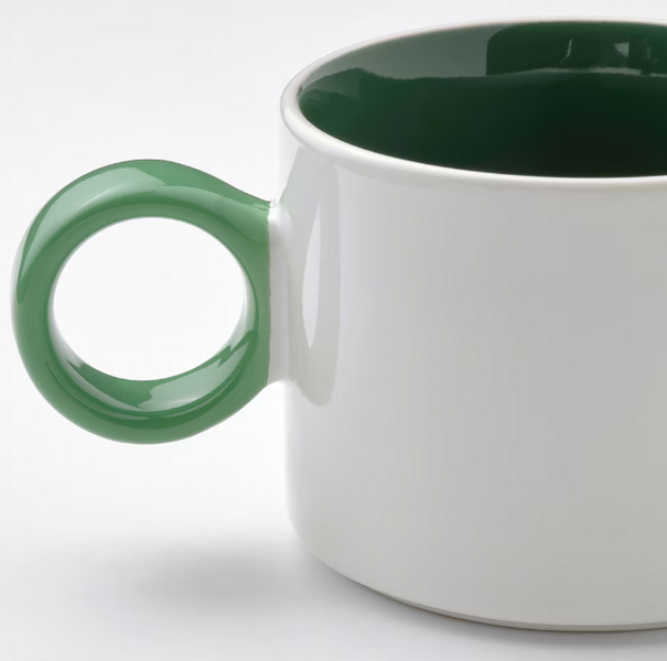 Чашка PIGGAL / 505.618.28;білий/зелений;
