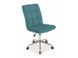 Офісний стілець Q-020 / OBRQ020VTR;бірюзовий;оксамит;