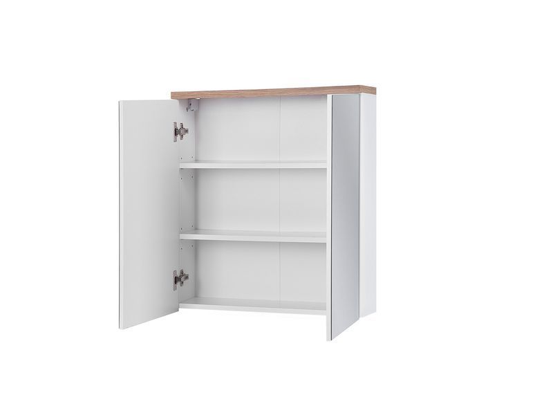 Шкафчик с зеркалом для ванной комнаты BALI / BALI WHITE 840 FSC;білий;60;
