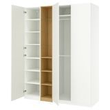 Гардеробная, белый/под дуб, 185x60x236 см PAX/FORSAND / 396.234.13 PAX/FORSAND магазин Glance