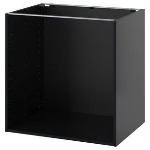 Настільна шафа, чорно-сіра, 80x60x80 см METOD / 205.917.04