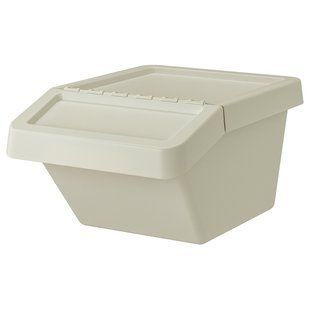 Контейнер для сортировки с крышкой, бежевый, 37 л. SORTERA / 506.020.94