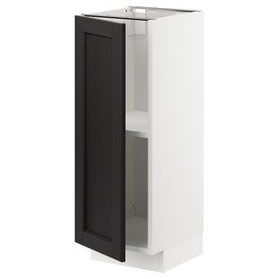 Стол/шкаф, белый/Lerhyttan, тонированный в черный цвет, 30x37 см METOD / 194.651.79