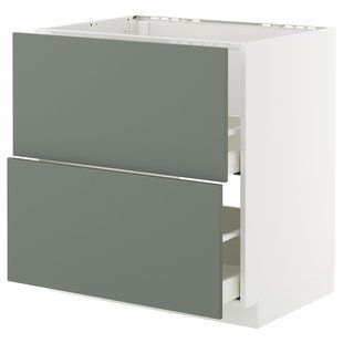 Sz stj zl+2fr/2szu, білий/Nickebo матовий сіро-зелений, 80х60 см METOD/MAXIMERA / 995.659.38