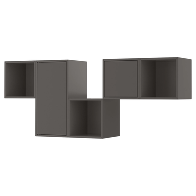 Комбинация настенных шкафов EKET 175x35x70 см / 392.863.94;темно-сірий;