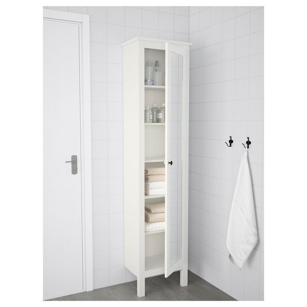 Шкаф с зеркалом HEMNES 49x31x200 см / 702.176.85;білий;
