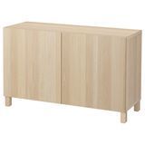 Комплект с дверями, имитация белого дуба / Lappviken / Stubbarp, 120x42x74 см BESTA / 292.098.29 BESTA магазин Glance