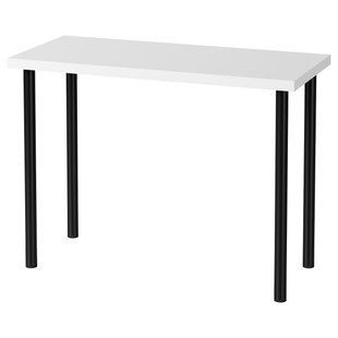 Стол, бело-черный, 100x45 см LINNMON/ADILS / 795.901.56