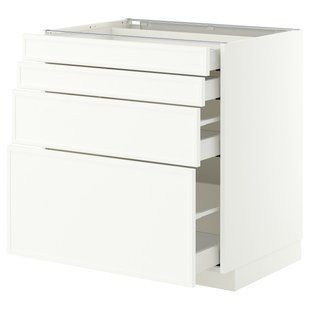 Шкаф 4fr/4szu, белый/матовый белый Aspudden, 80x60 см METOD/MAXIMERA / 996.244.95