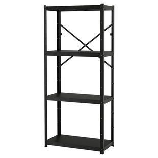 Книжный шкаф, черный, 85x40x190 см BROR / 096.194.03