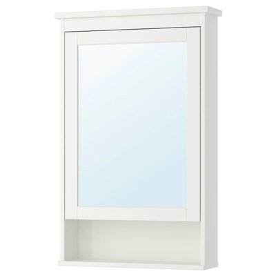 Шкаф с зеркалом HEMNES 63x16x98 см / 702.176.71;білий;