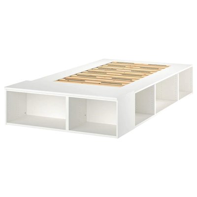 Кровать со шкафчиками PLATSA / 104.530.86;білий;140x200;