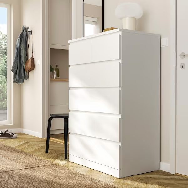 Комод MALM на 6 ящиков / 604.036.02;білий; 80x123; MALM магазин Glance Комод MALM на 6 ящиков / 604.036.02;білий; 80x123;