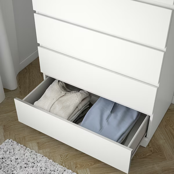 Комод MALM на 6 ящиков / 604.036.02;білий; 80x123; MALM магазин Glance Комод MALM на 6 ящиков / 604.036.02;білий; 80x123;