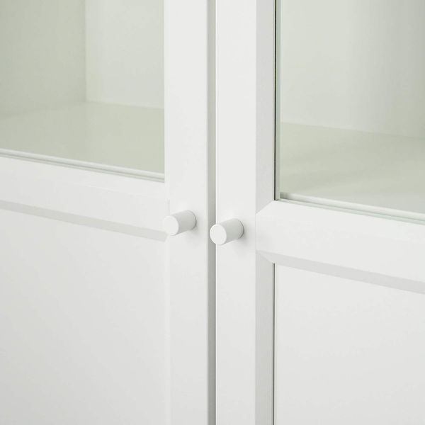 Книжкова шафа зі скляними дверима BILLY/OXBERG 160x30x202 см / 792.807.38;білий;