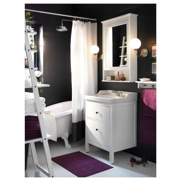 Шафка з дзеркалом HEMNES 63x16x98 см / 702.176.71;білий;