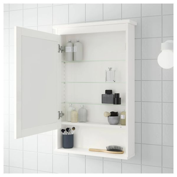Шафка з дзеркалом HEMNES 63x16x98 см / 702.176.71;білий;