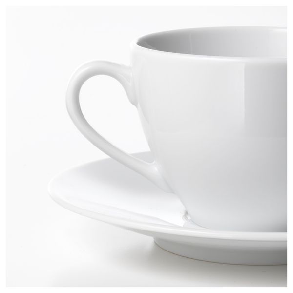 Чашка з блюдцем для кави VARDERA / 602.774.63;білий;Фарфор;