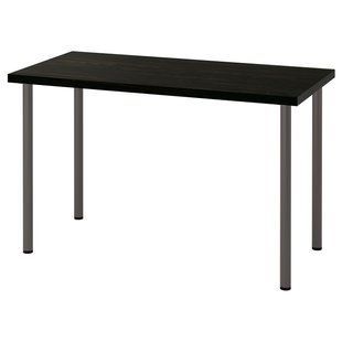 Стол, черно-коричневый/темно-серый, 120x60 см LAGKAPTEN/ADILS / 894.170.24