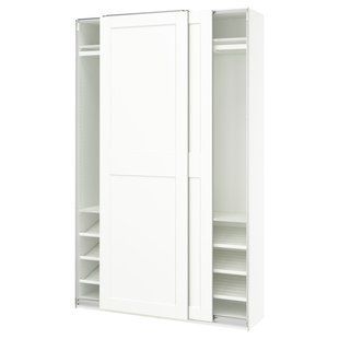 Шафа з розсувними дверима, білий/білий, 150x43x236 см PAX/GRIMO / 195.901.40