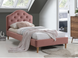 Ліжко CHLOE VELVET 90X200 / CHLOEV90RD;античний рожевий;