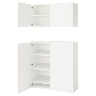 Комбинация с дверями, белый цвет Fonnes/white, 122x42x220 см. PLATSA / 495.858.73