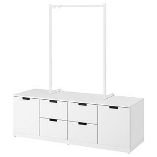Комод, 6 шухляд, білий, 160x169 см NORDLI / 892.951.69