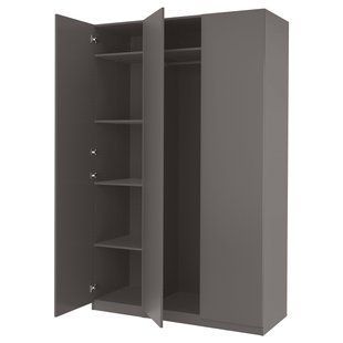 Комбінація шаф, темно-сірий/темно-сірий, 150x60x236 см PAX/FORSAND / 794.297.20