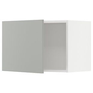 Навісна шафа, білий/Хавсторп світло-сірий, 60x40 см METOD / 395.387.59