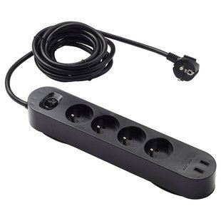 Подовжувач USB на 4 контакти/2 порти, чорний, 3,0 м KOPPLA / 004.095.79
