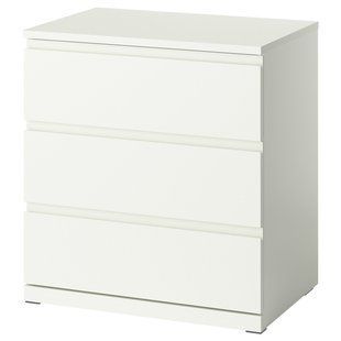 Комод, 3 ящика, белый, 70x50x75 см STORKLINTA / 306.275.33