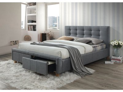 Кровать Ascot / ASCOT160SZ;сірий;