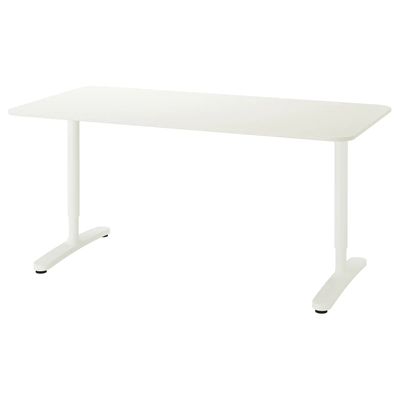 Комп'ютерний стіл BEKANT 160x80 см / 190.228.08;білий;85;