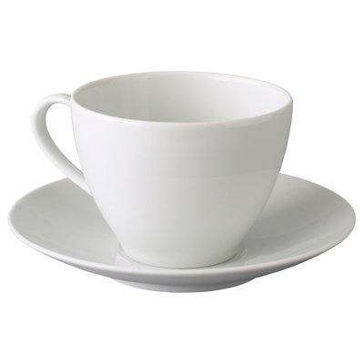 Чайна чашка з блюдцем VARDERA / 402.774.59;білий;Фарфор;