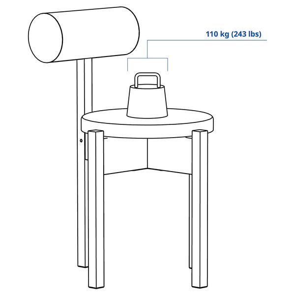 Стол и 2 стула, сосна/KnAbAck неоново-синего цвета, 70x70 см. IKEA PS 2026 / 896.343.91