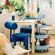 Стол и 2 стула, сосна/KnAbAck неоново-синего цвета, 70x70 см. IKEA PS 2026 / 896.343.91