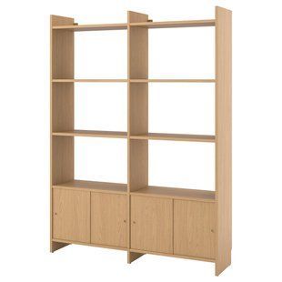 Комбинация раздвижных дверей и 6 полок/имитация дуба, 159x35x212 см LADMAKARE / 195.646.74