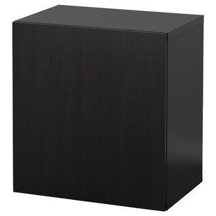 Настенный шкаф-комплект, черно-коричневый/лаппвикен, 60x42x64 см BESTA / 994.398.22