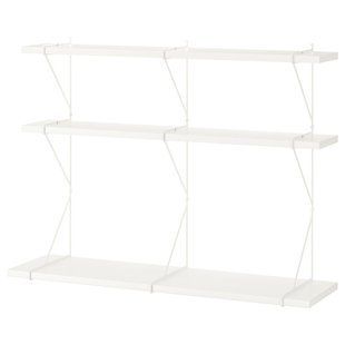 Комбінація настінних полиць, білий/білий, 120x30x91 см BERGSHULT/PERSHULT / 793.235.92