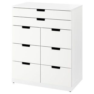 Комод, 8 шухляд, білий, 80x99 см NORDLI / 693.368.87