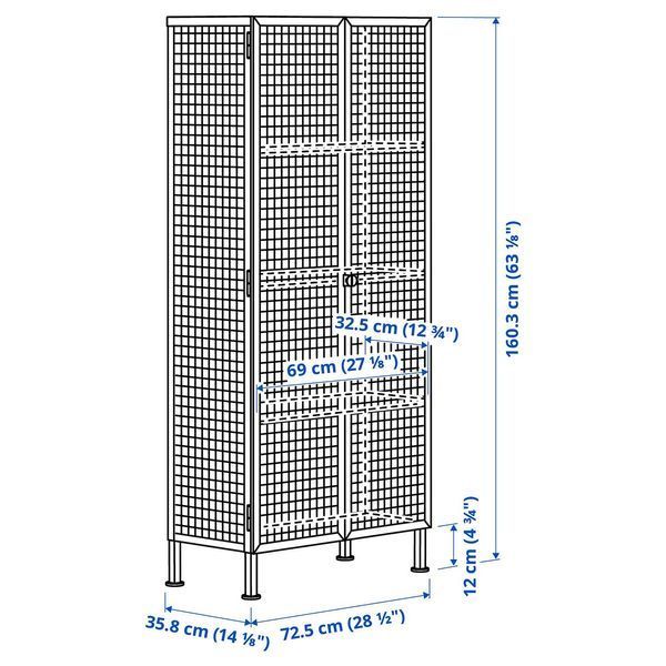 Вітрина, світло-рожева, 73x36x160 см IKEA PS 2026 / 806.169.52