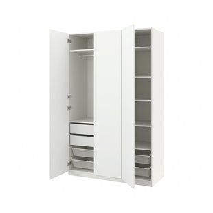 Комплект шкафа, белый/белый, 150x60x236 см. PAX/VIKANES / 695.153.65