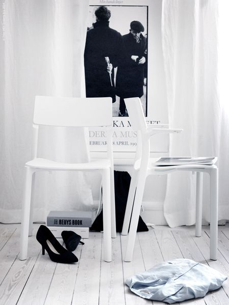 Кухонний стілець JANINGE / 002.460.78;білий;