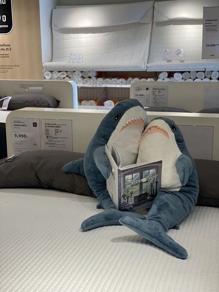 Плюшева іграшка IKEA BLAHAJ / 303.735.88;синій;100;Плюш;