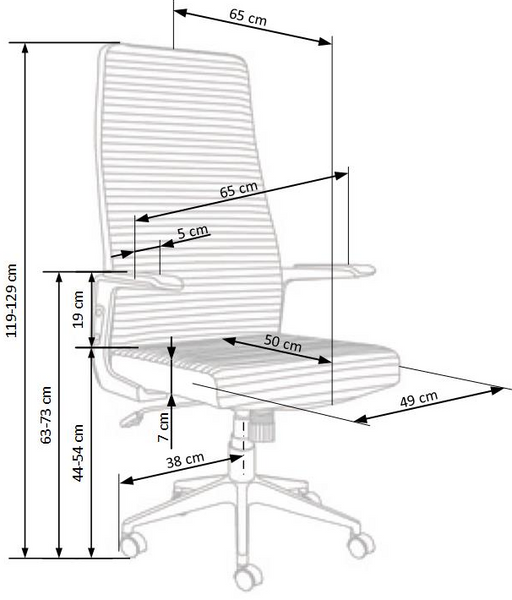 Офисное кресло AREZZO / V-CH-AREZZO-FOT;темно-сірий;