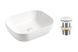 Раковина накладная SMILE 50 см, с Click-Clack пробкой / SET-SMILE 50 DP T201-3;