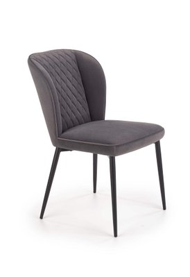 Кухонний стілець K399 / V-CH-K/399-KR-POPIELATY;сірий/чорний;